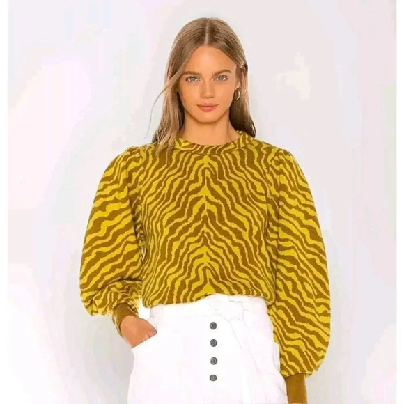 Ulla Johnson Massey Sweater Women's Petite Brown Citrine Merino Wool Pullover - Picture 1 of 6